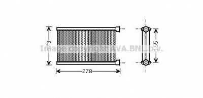 AVA QUALITY COOLING bw6344 -  Теплообменник, отопление салона